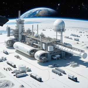 image, there large white building