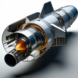 A Rocket Engine Is Shown In A Close-up View