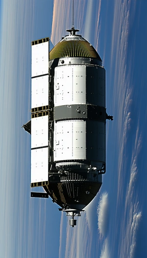 A Space Shuttle Is Captured In A Time-lapse Photo, Showing The Shuttle's Ascent Into The Sky