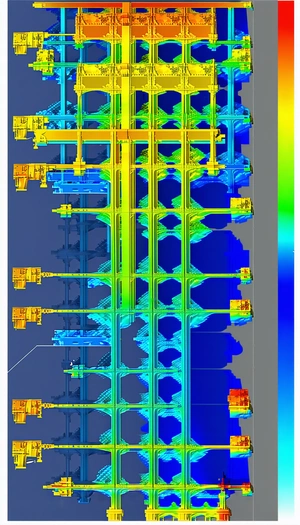 The Image Is A 3d Representation Of A Bridge, With A Focus On The Bridge's Structure