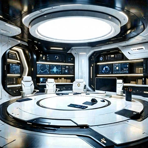 (futuristic:1.41) Tech Startup Office With Image, There