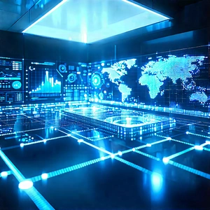 Financial Technology In Field Deployment With Futuristic Room