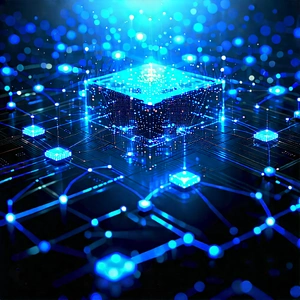 Blockchain Network Visualization With Image, There