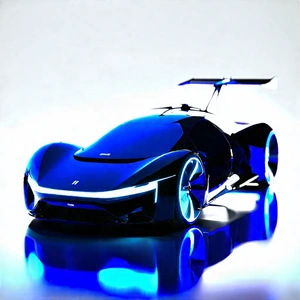 Innovative Electric Vehicle Design With Sleek Blue
