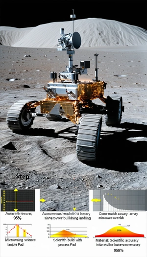 A Robotic Vehicle Is Driving On A Rocky Surface, Possibly On The Moon