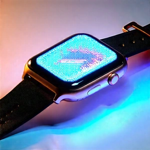 Smart Watch With Holographic Display With Close-up Watch