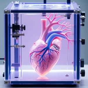 A Heart On Display, Likely In A Museum Or A Similar Setting