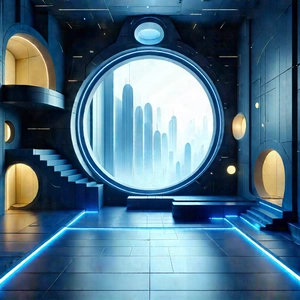 (futuristic:1.26) Innovation Hub With Futuristic Setting,