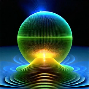 Artificial Intelligence Visualization With Large, Brightly