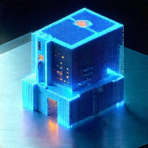 Innovative Renewable Energy Design With Blue Lighted