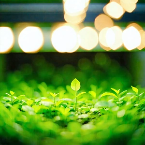 Tech Blender Artwork: Agricultural Technology In Manufacturing Facility With Greenhouse Filled