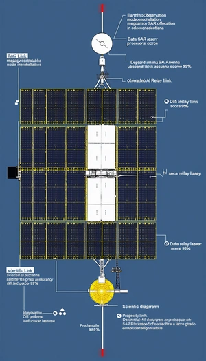 A Large Satellite With A Solar Panel On Its Side