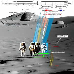 In The Image, There Are Three Astronauts Standing On A Barren