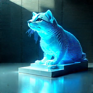 Machine Learning Visualization With Blue Statue