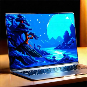 Laptop With (digital:1.49) Artwork With Laptop Computer