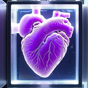 A Purple Heart Is Displayed In A Glass Case, Showcasing Its Intricate Details