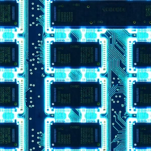Tech Aerial Photography: Close-up of memory module