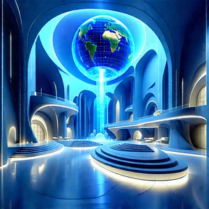 Futuristic Innovation Hub With Futuristic Setting,