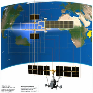 detailed illustration satellite system