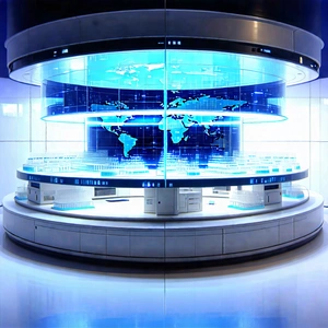 Tech Tilt-Shift Photography: Futuristic research laboratory