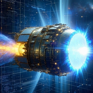 A Futuristic Spacecraft Is Shown In A Computer-generated Image