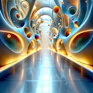 Entertainment Technology In Manufacturing Facility With Long, Narrow