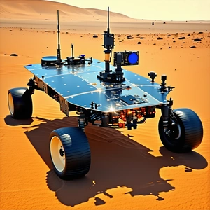 A Large, Futuristic-looking Vehicle With A Flat