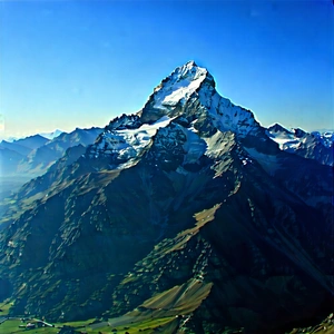 Nature Digital Art: Aerial View Of Mountain Range With Majestic Mountain
