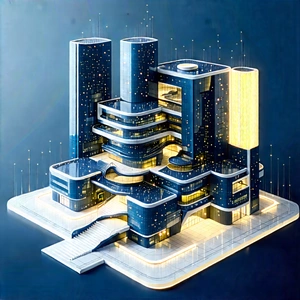 Futuristic Innovation Hub With Futuristic Building