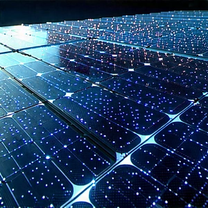 Solar panel with (digital:1.31) particles