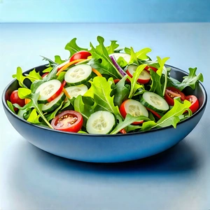 Lifestyle Octane Render: Fresh Salad Prepared With Seasonal Produce With Large Bowl
