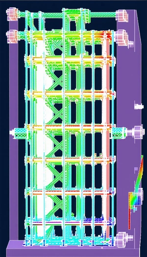 The Image Is A 3d Model Of A Large Building With A Bridge-like Structure