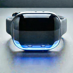 Innovative Wearable (device:1.42) (design:1.3) With Blue White