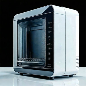Tech Product Photography: Innovative Smart Appliance Design With White Microwave