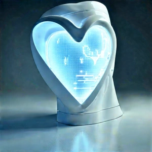 Innovative Medical Technology Design With White Heart-shaped