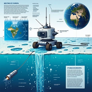 colorful detailed illustration robot submarine