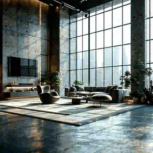 Urban Landscape Photography: Urban Loft With Minimalist Design With Large, Modern