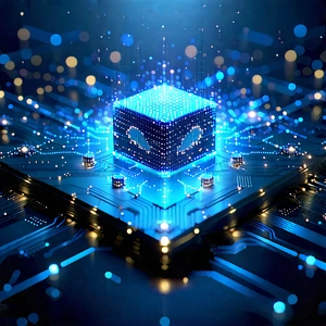 Tech Advertising Photography: Blockchain Network Visualization With Image, There