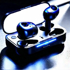 Wireless Earbuds With User Interface With Pair Blue