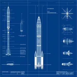 The Image Is A Blueprint Of A Space Shuttle, Showing The Various Components And Their Dimensions