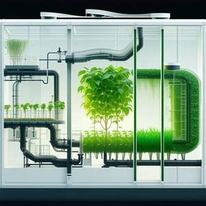 A Large, Modern Greenhouse Filled With Various Plants