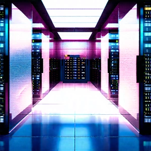(futuristic:1.2) Server Room With Image, There