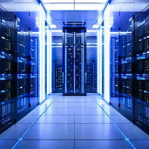 (futuristic:1.16) Server Room With Image, There