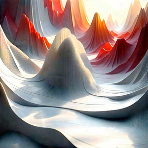 Abstract Generative Art: Macro view of synthetic material