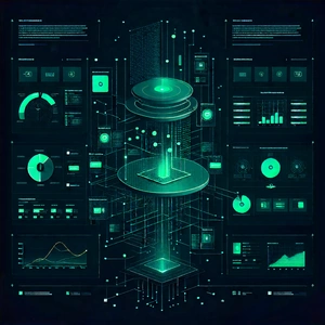 Tech Diagram Style: Big data visualization