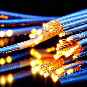 Close-up Of Fiber Optic Cables With Image