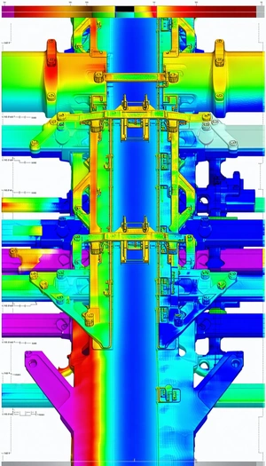 The Image Is A 3d Model Of A Mechanical Device, Possibly A Piece Of Machinery Or A Vehicle