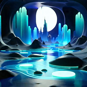 Futuristic Tech Startup Office With Image, There