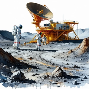 In The Image, There Are Three Astronauts Standing On The Surface Of The Moon