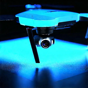 Drone With Holographic Display With Blue Drone